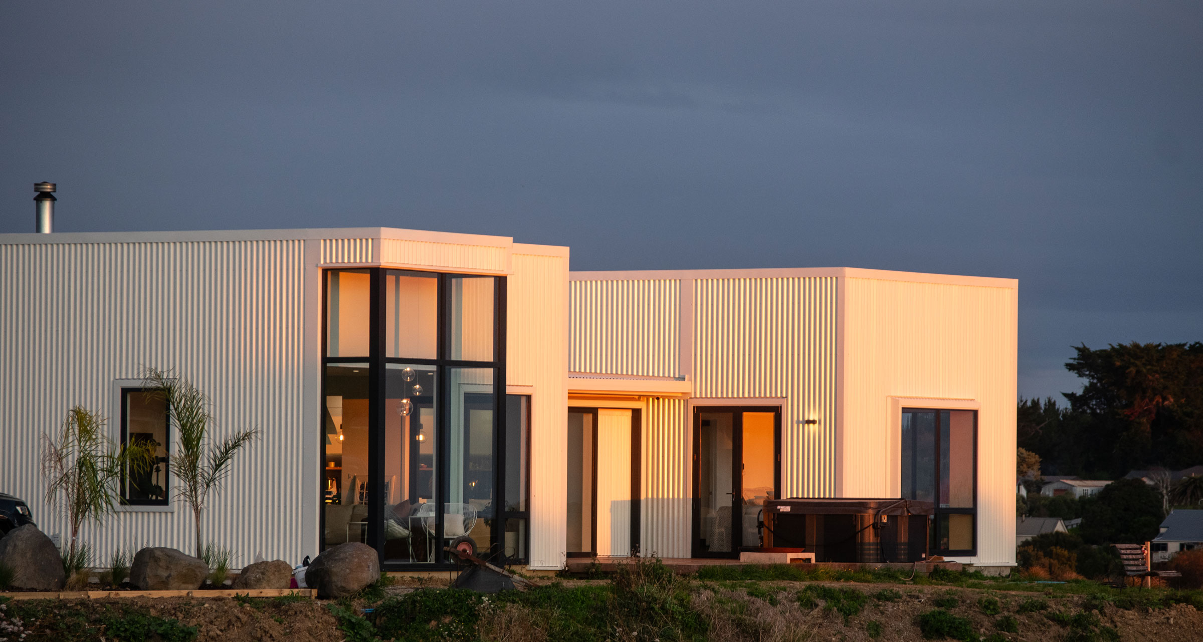 Exterior view of the Cracroft House, designed by Dalgleish Architects