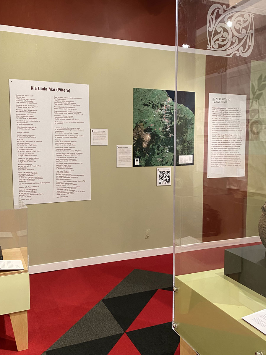 He Awa Ora exhibition display