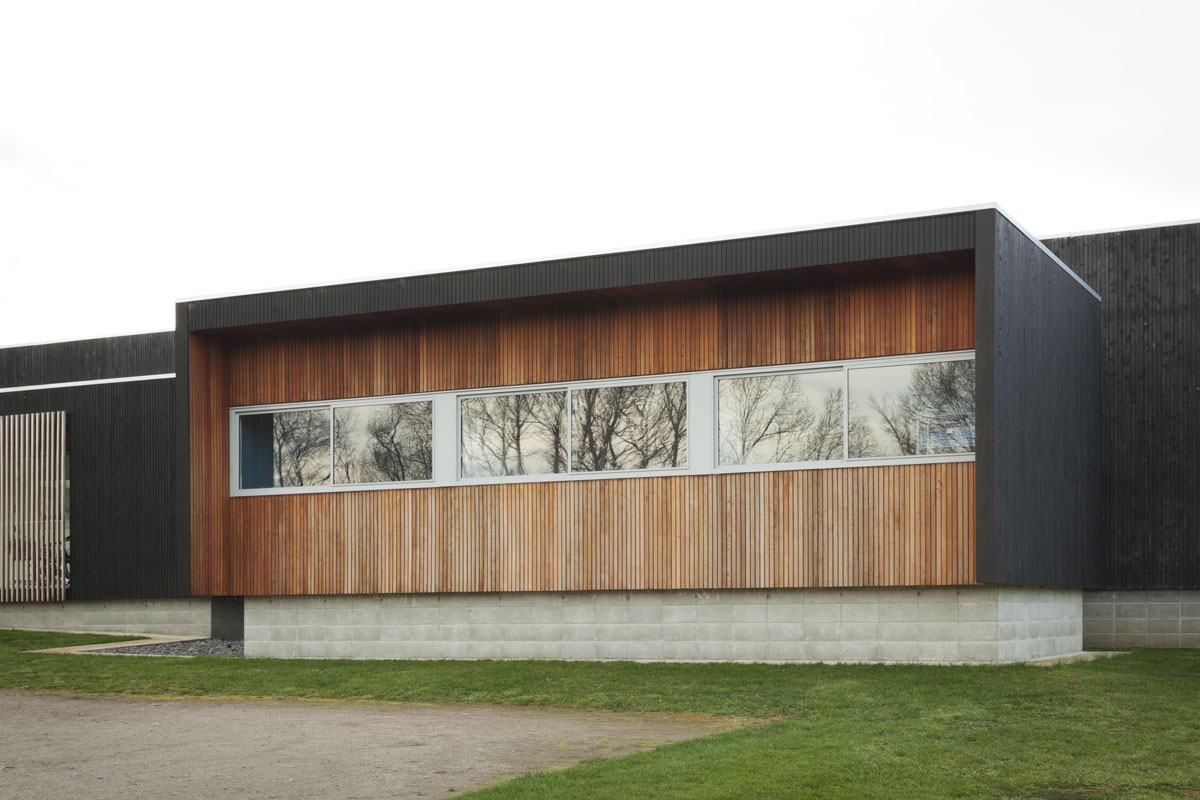 Timber and smaller window detail of experimental house