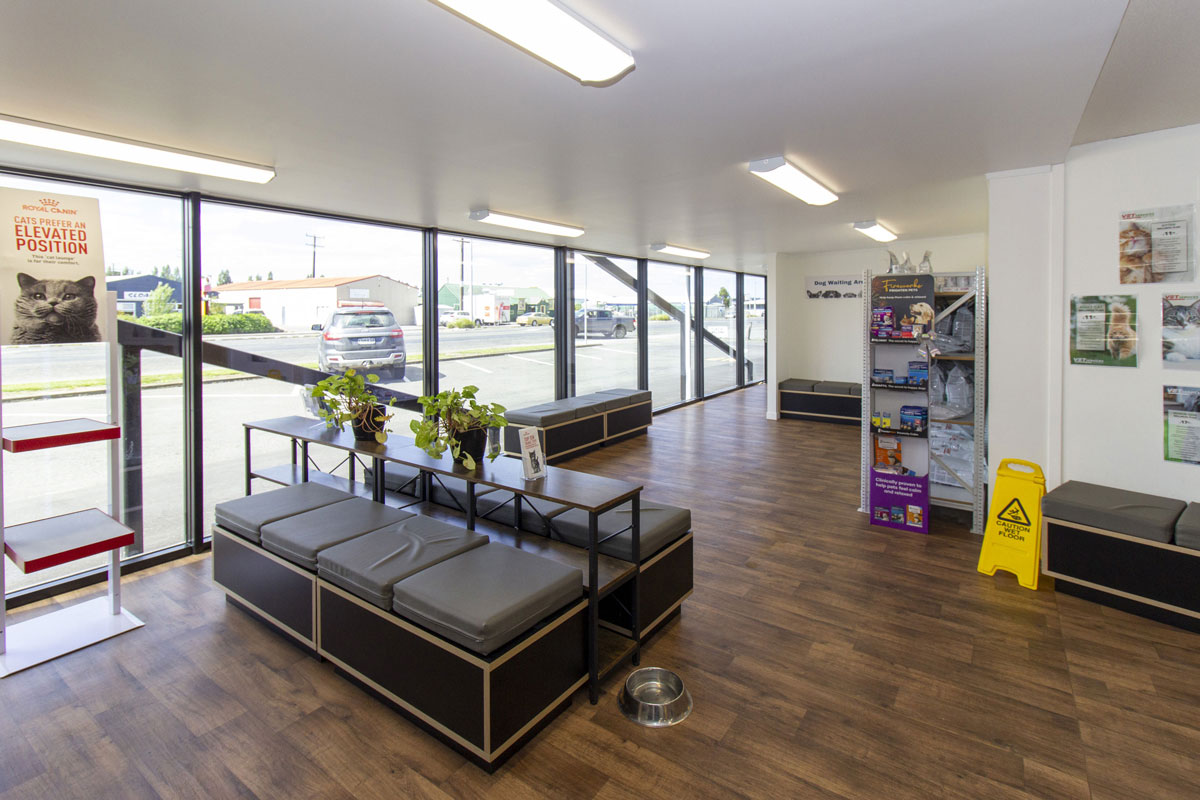Waiting area of Waipukurau Vets