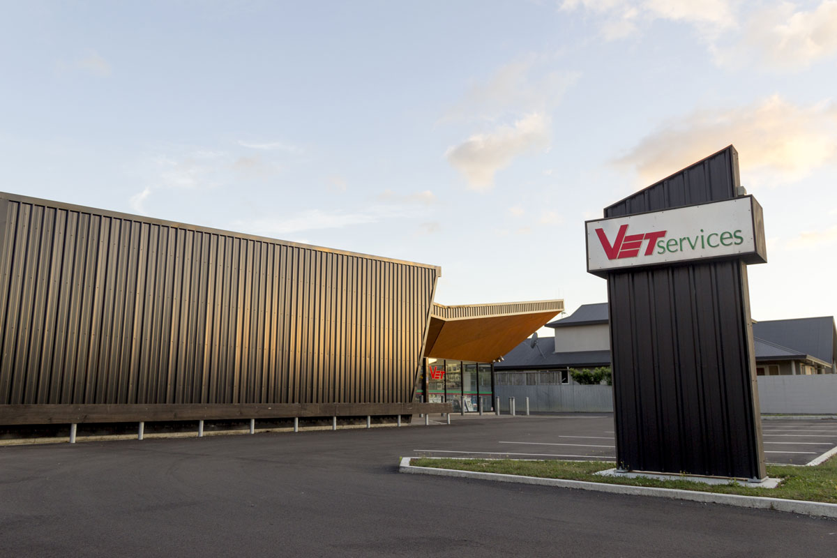 Vet Services Dannevirke from entrance of carpark