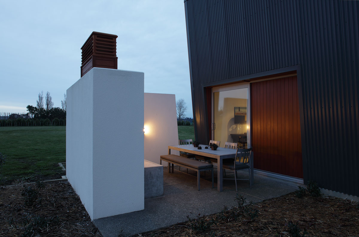 Exterior dining area gathered pavilions house